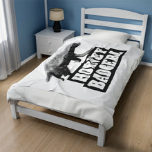 Load image into Gallery viewer, Velveteen Badgerl Plush Blanket