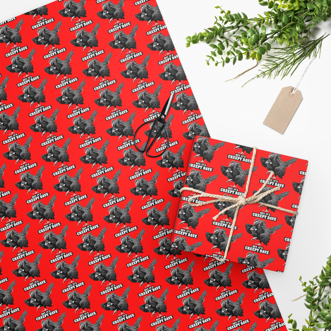 Creepy Dave Wrapping Paper (Red)