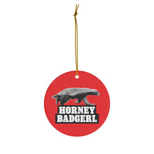 Load image into Gallery viewer, Ceramic Badgerl Ornament (RED)
