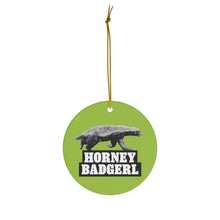 Load image into Gallery viewer, Ceramic Badgerl Ornament (GREEN)
