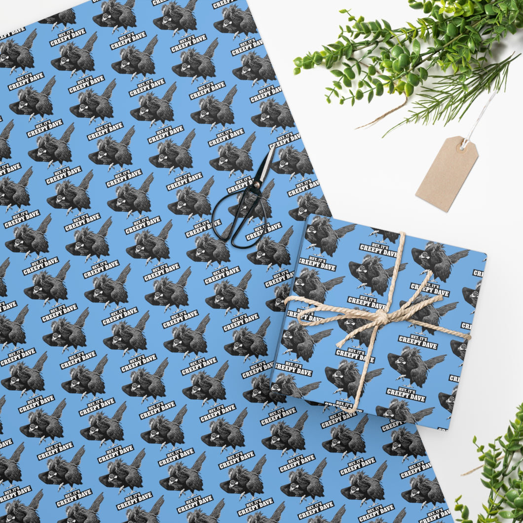 Creepy Dave Wrapping Paper (Blue)