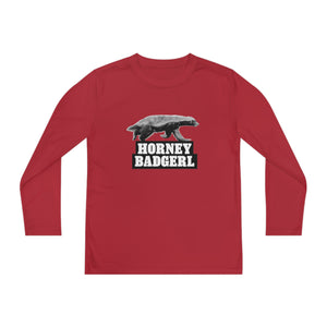 Horney Badgerl Youth Long Sleeve Tee