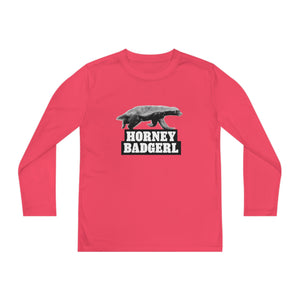 Horney Badgerl Youth Long Sleeve Tee