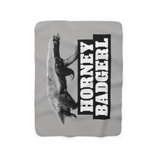 Load image into Gallery viewer, Horney Badgerl Sherpa Fleece Blanket
