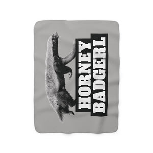 Horney Badgerl Sherpa Fleece Blanket