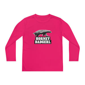 Horney Badgerl Youth Long Sleeve Tee