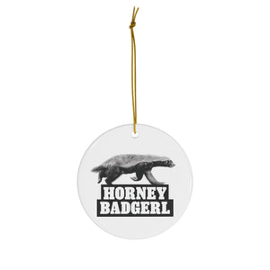 Ceramic Badgerl Ornament (WHITE)